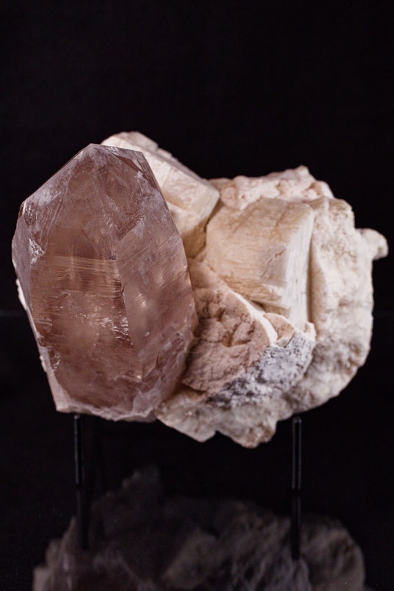 Smoky Quartz with Feldspar, view 5