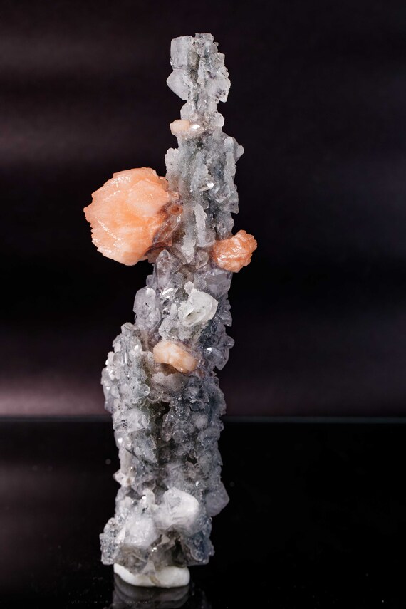 Chalcedony Stalactite with Apophyllite and Stilbite, view 2