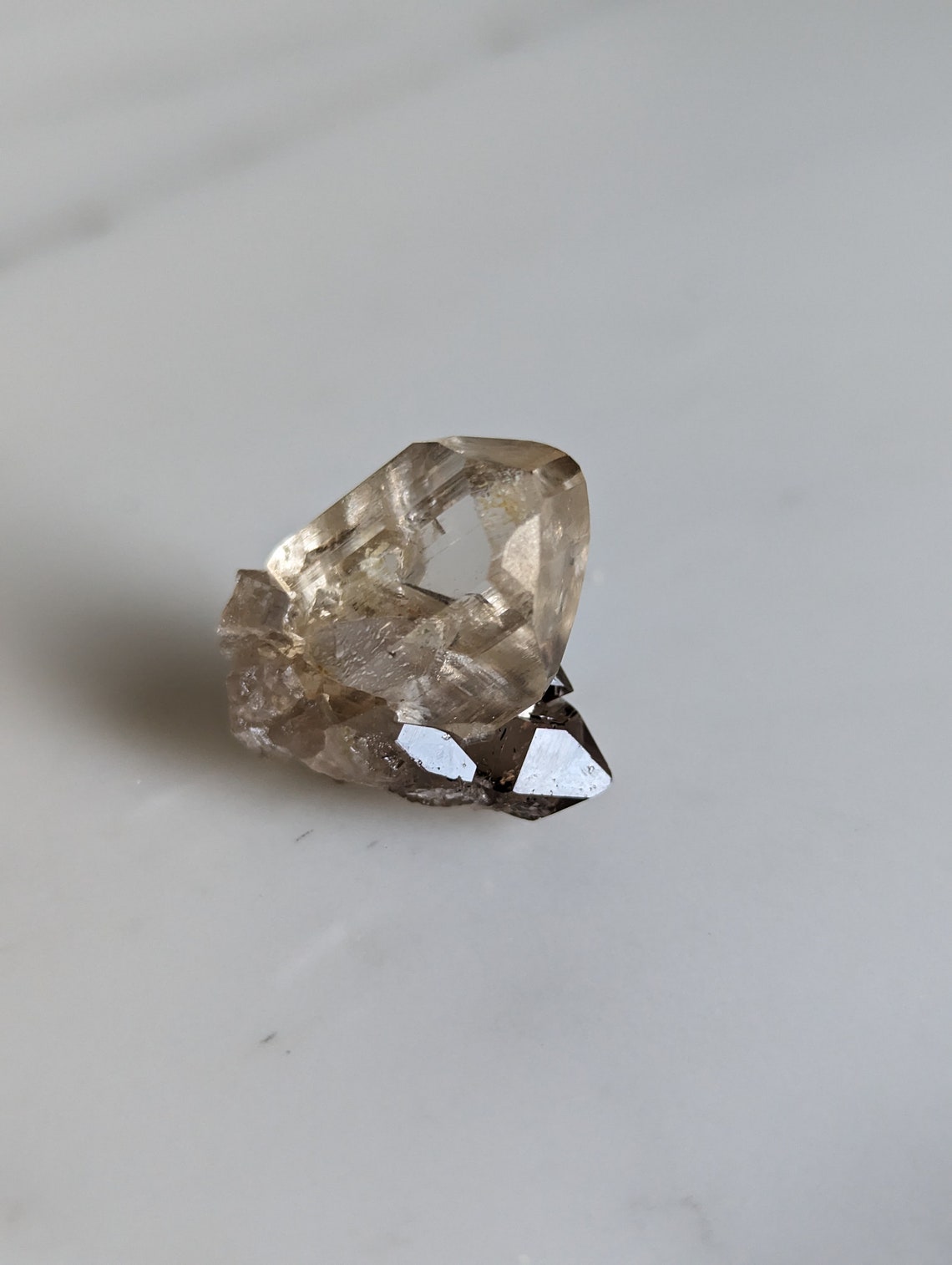 Topaz with Smoky Quartz, Vietnam, 8 g, 2 x 1 x 2.5 cm | Miniature