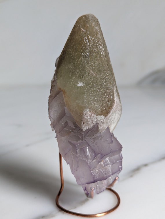 Fluorite with Dogtooth Calcite, view 4