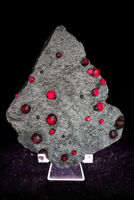 Almandine Garnet with Graphite and Dravite