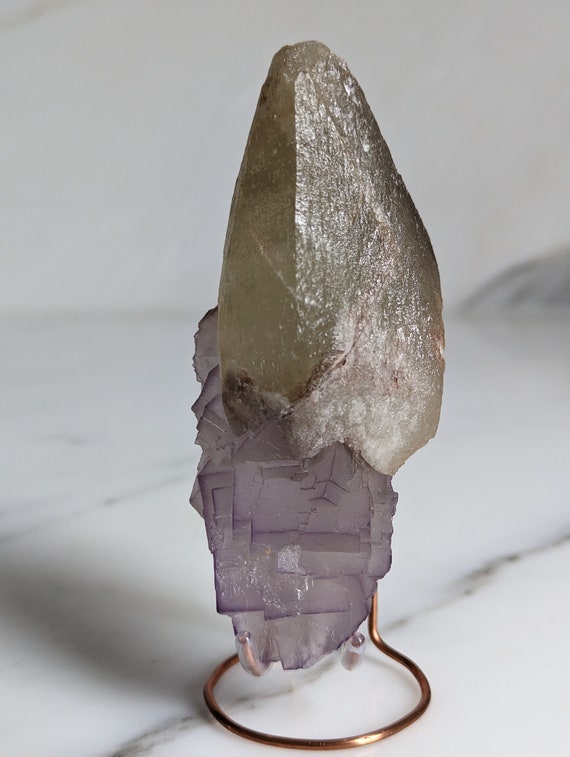 Fluorite with Dogtooth Calcite, view 6