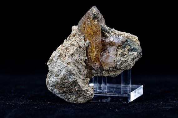 Rutilated Quartz in Matrix