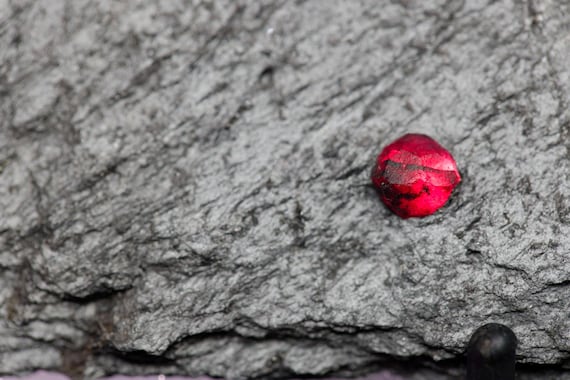 Almandine Garnet with Graphite, view 2
