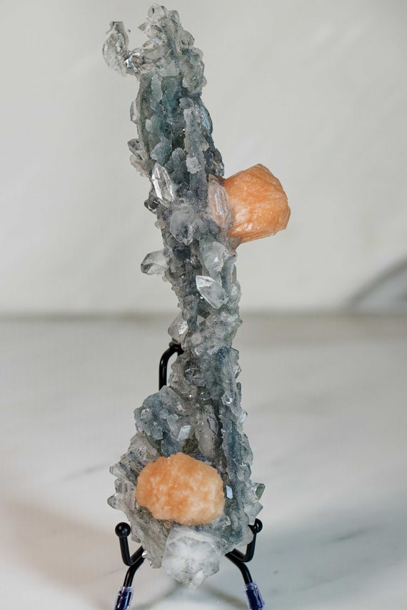 Chalcedony Stalactite with Apophyllite and Stilbite
