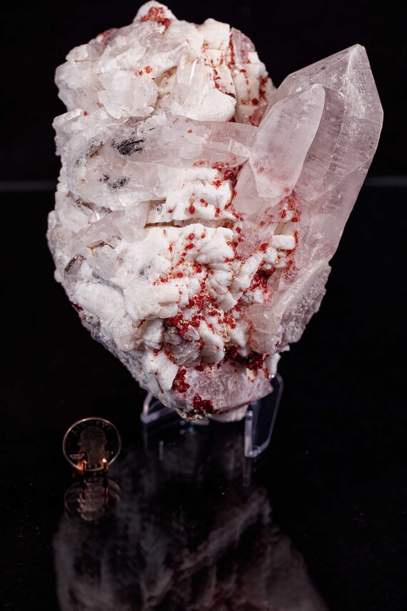 Quartz with Feldspar and Garnet, view 2