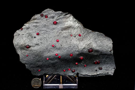 Almandine Garnet with Graphite, view 2
