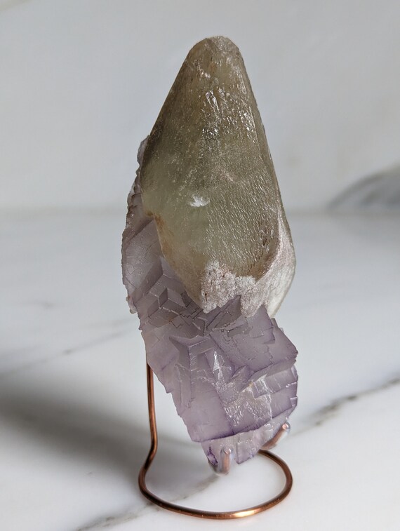 Fluorite with Dogtooth Calcite, view 3
