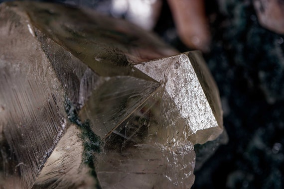 Lemon Calcite with Stilbite in Matrix, view 2