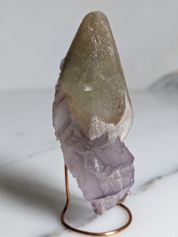Fluorite with Dogtooth Calcite, view 5