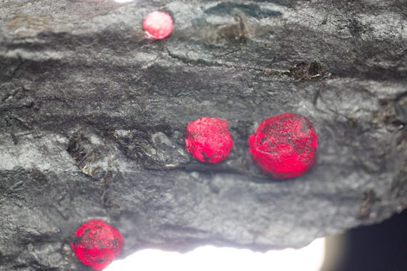 Almandine Garnet with Graphite and Dravite, view 7
