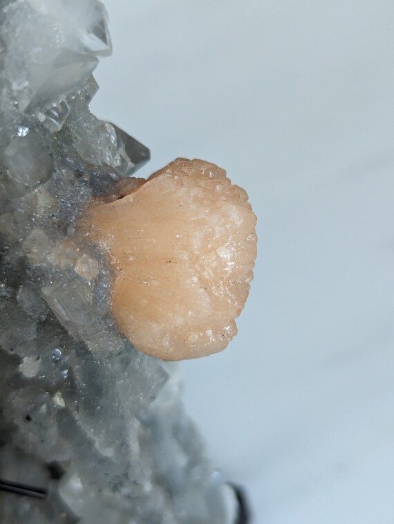 Chalcedony Stalactite with Apophyllite and Stilbite, view 5