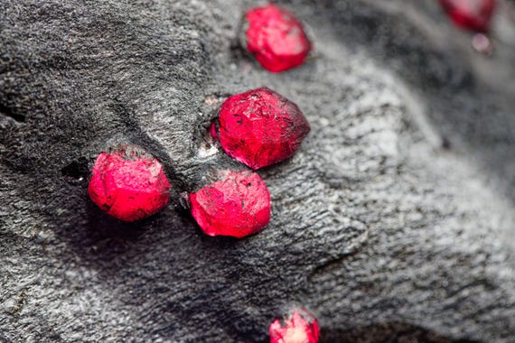 Almandine Garnet with Graphite, view 3