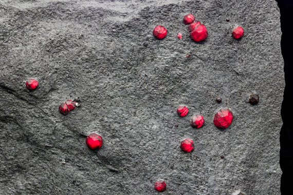 Almandine Garnet with Graphite and Dravite, view 4