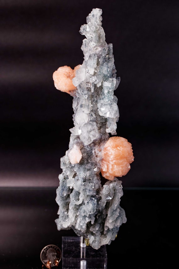 Chalcedony Stalactite with Apophyllite and Stilbite