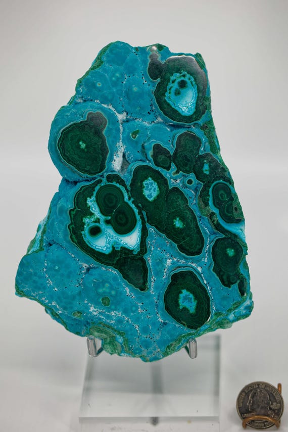 Chrysocolla with Malachite, view 2