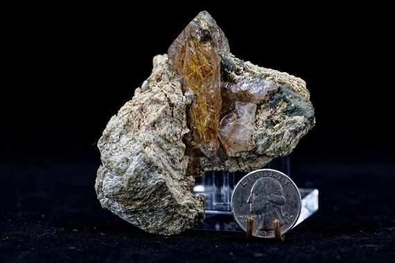 Rutilated Quartz in Matrix, view 5