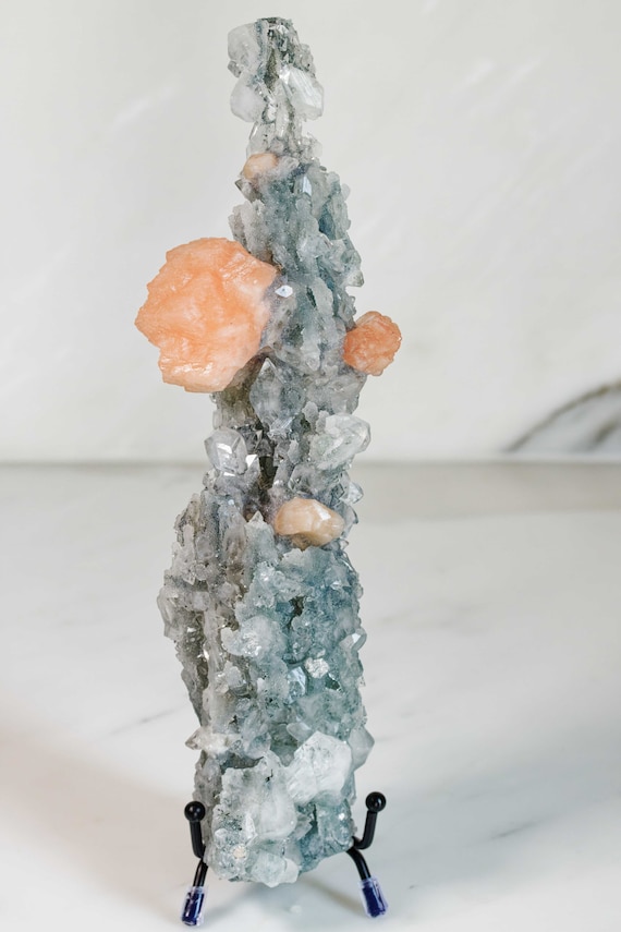 Chalcedony Stalactite with Apophyllite and Stilbite