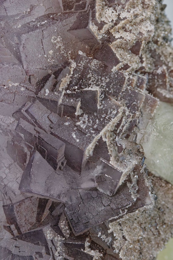 Fluorite with Dogtooth Calcite, view 8