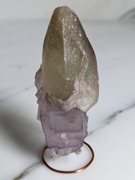 Fluorite with Dogtooth Calcite, view 2