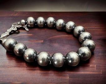 10 mm Sterling Silver Pearls bracelet - 6 inch bracelet