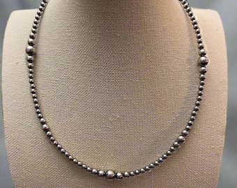 Graduated Sterling Silver Pearl Choker - 18 inch - Top Seller