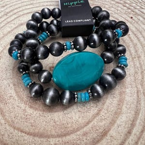 Western Agate 3 for 1 Bracelet Set - 6.5 inch bracelet