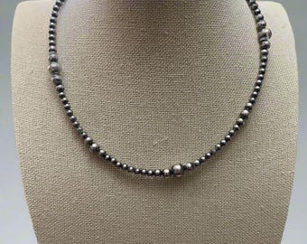 Graduated Sterling Silver Pearl Choker - 15 inch - Top Seller