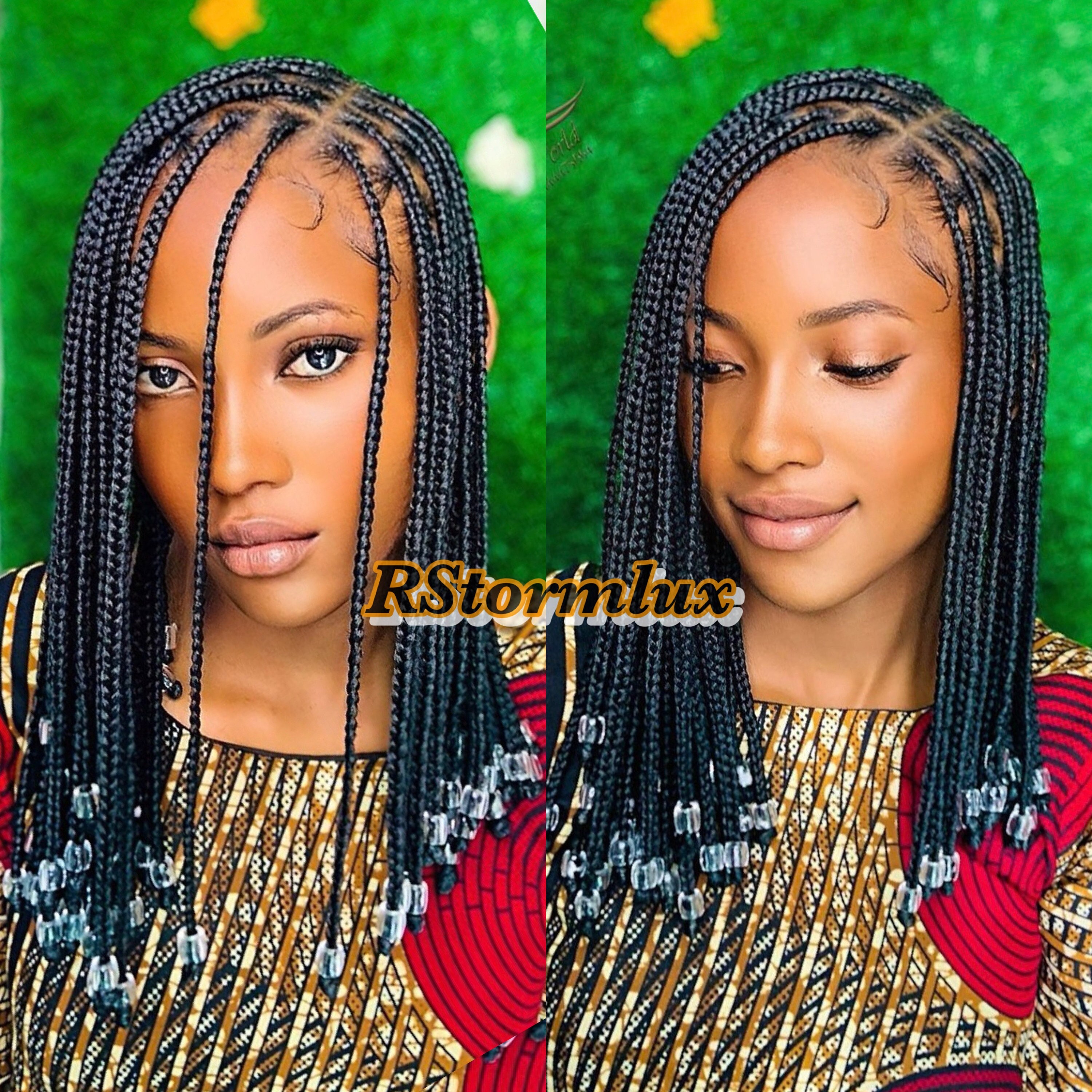 Ready to Ship Full Lace Knotless Braided Wig for Black Women - Etsy