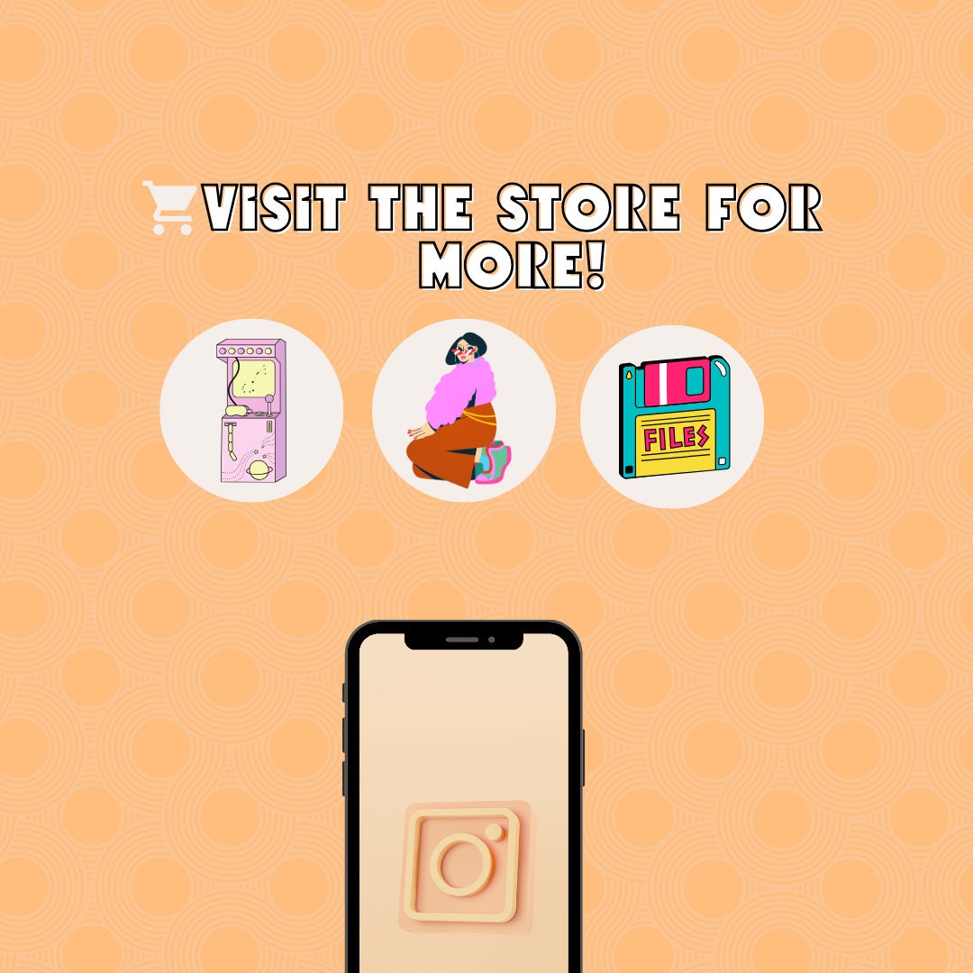 40 Retro Instagram Highlight Cover Icons Groovy Highlight Covers ...