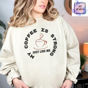 Mein Kaffee ist stark, genau wie ich svg, png, eps, dxf, Kaffeesüchtiger svg, Kaffee svg, Kaffeeliebhaber svg, Kaffee hilft svg, lustiger Kaffee svg