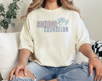 Regalo per camicia da consulente scolastico per consulente, consulente per la salute mentale, terapia per consulente scolastico, camicia da consulente scolastico, bella camicia da consulente