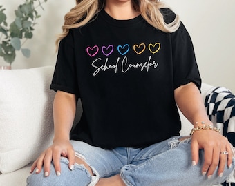 Regalo per camicia da consulente scolastico alla moda per consulente scolastico, bella camicia da consulente, camicia da consulente scolastico, consulente per la salute mentale