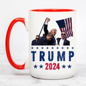 Trump Coffee Mug 2024, American Flag, Trump Vance 2024, Donald Trump for President, Gift for Him, Gift for Her, Political Gift for Friends