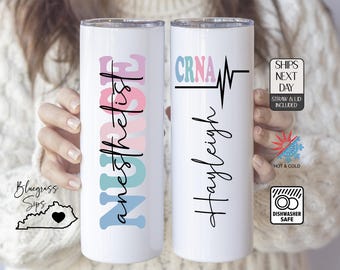 Nurse Tumbler, Nurse Anesthetists Gift, Nurse Appreciation Gift, Nursing Student Gift, CRNA Gift, Nurse Graduation Gift, Nurse Cup Gift