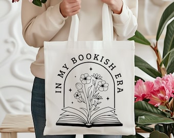 In My Bookish Era Tote Bag, Book Lovers Tote, Gift for Book Lover, Gift For Bookworms, Gift For Teachers, Readers Tote, Library Tote