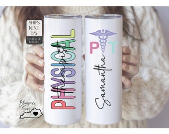 Personalized Physical Therapy Gifts, Physical Therapist Tumbler, Physical Therapy Cup, Gift For Physical Therapist, PT Gift