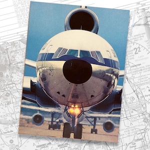 Lufthansa McDonnell Douglas DC10 à l'aéroport | RARE | Collection de cartes postales | Amateur d'avions | Collection de cartes postales de compagnies aériennes