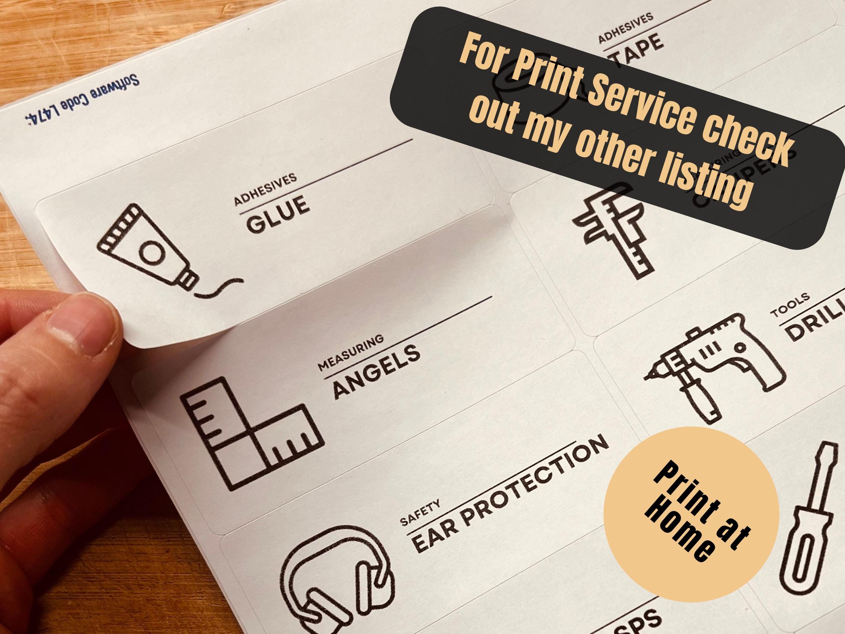 Axt Sticker Tool Organization Labels, Printable Workshop Toolbox Stickers, Editable ...