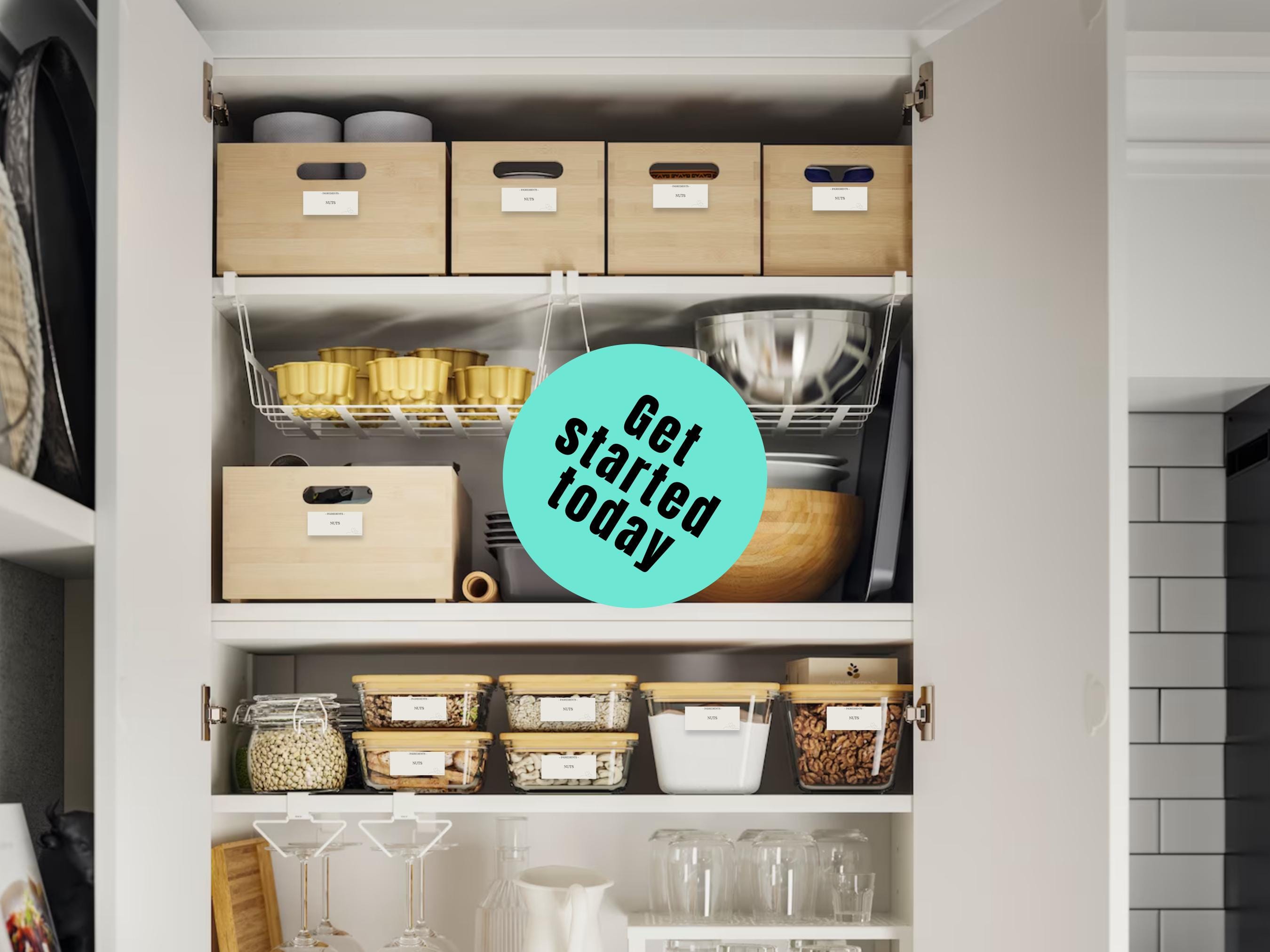 Kitchen Tags Kitchen Organization Labels, Printable Pantry Shelve Stickers, Editable ...