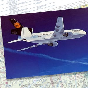 Lufthansa McDonnell Douglas DC10 (Ciel Bleu) | Collection de cartes postales | Amateur d'avions | Cartes postales de compagnies aériennes | Collectionneur d'avions