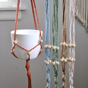 Adjustable Macrame Plant Hanger, Colorful Minimalist Plant Hanger, Fully Adjustable for Any Size Potted Plant **POT NOT INCLUDED**