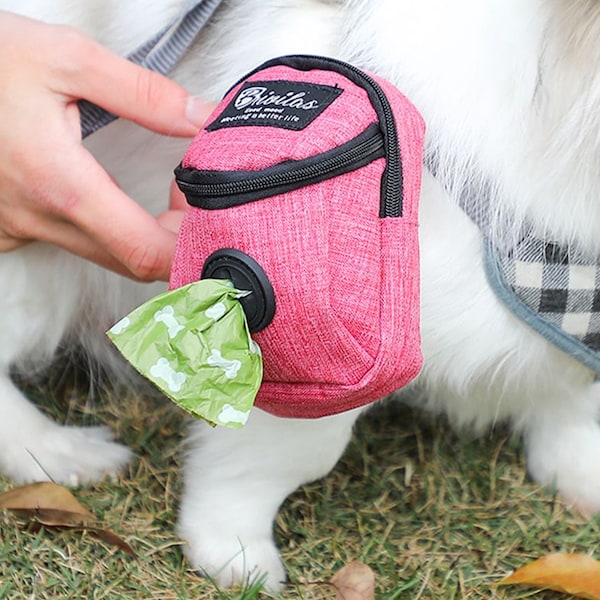 Amazon petami dog poop bag holder for leash doggie waste bag dispenser with clip velcro belt for puppy potty walking accessories travel