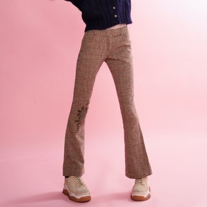 Vintage Coco Kliks Jaded Tweed Flairs with Patchwork Detail