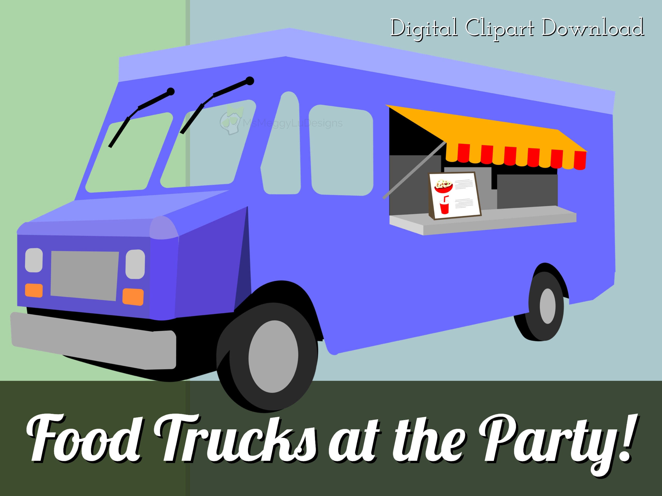 Food Truck Clipart Etsy