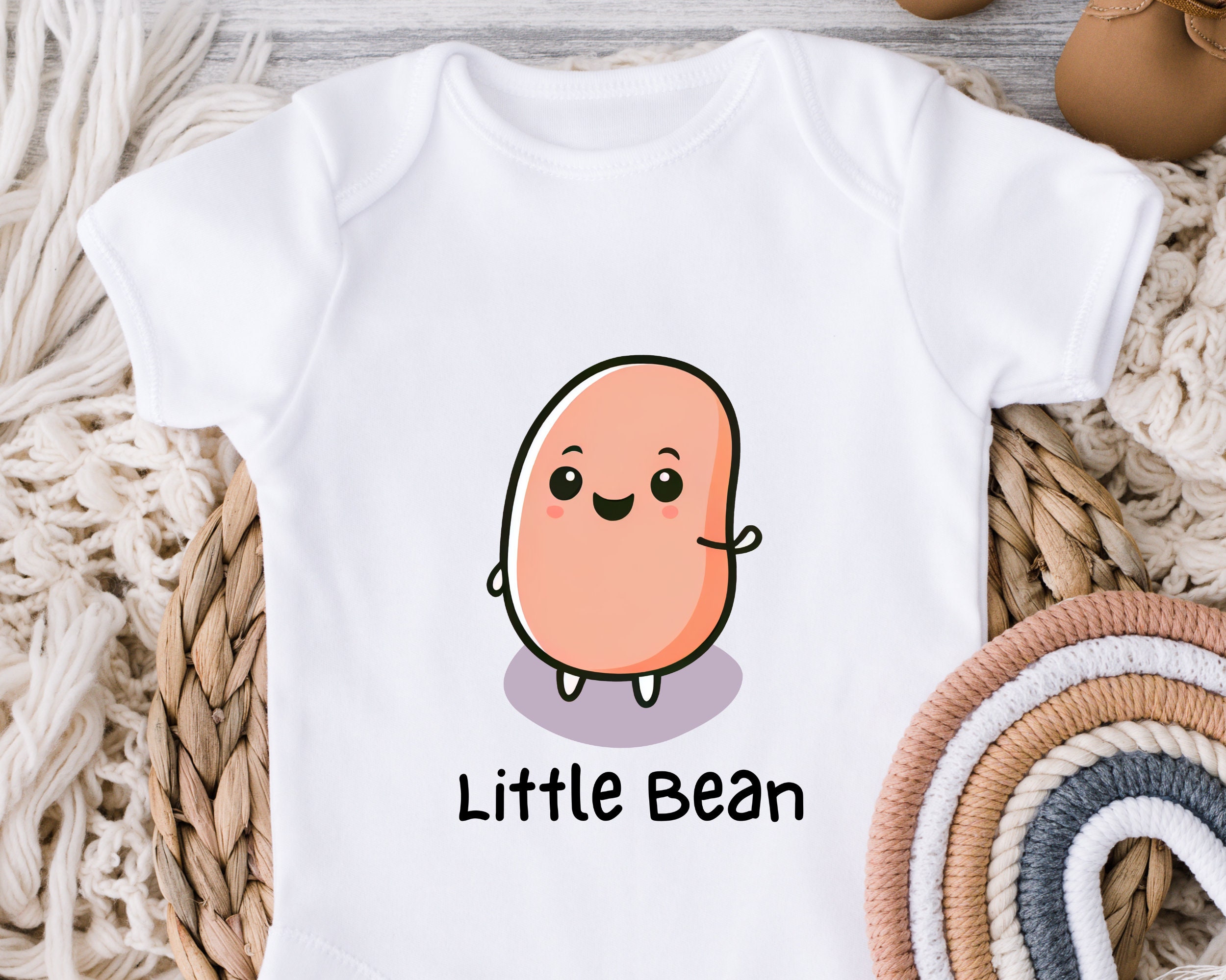 Little Bean PNG, Cute Baby Sublimation Design, T Shirt, Mug, Cartoon