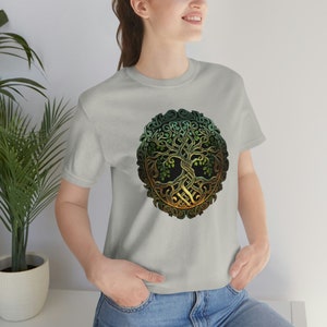 Maglietta Uomo Celtic Spiral Albero Della Vita - T-Shirt In 100% Cotone, Serigrafata, Taglie Dalla S Alla 3XL