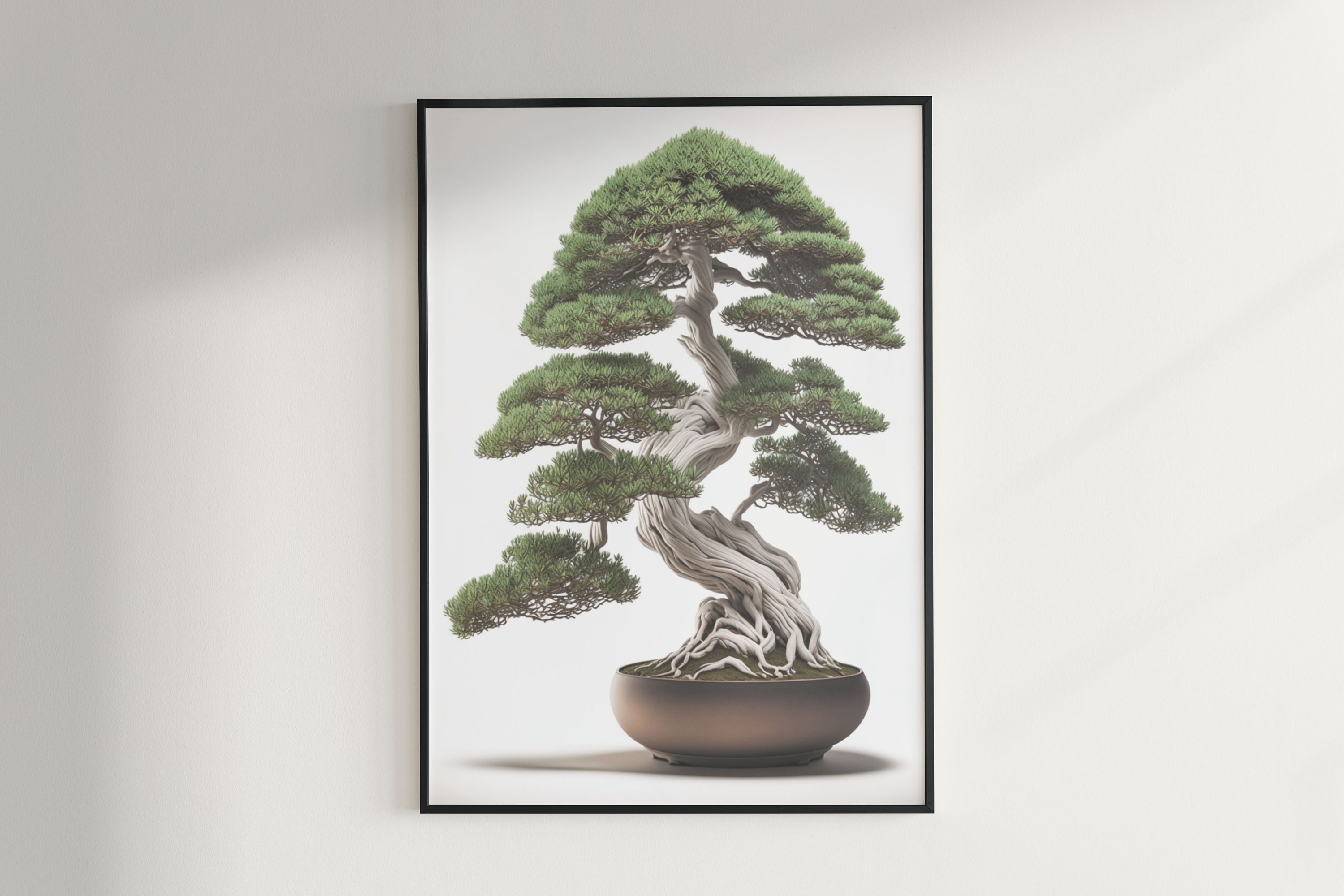 Bonsai Tree Digital Print, Bonsai Digital, Japanese Tree, 5X7, 7x10