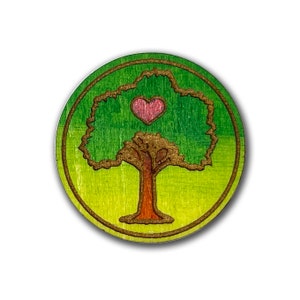 Oak Tree Wooden Pin