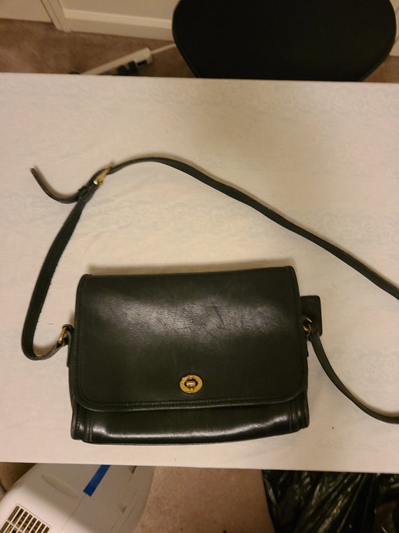 Coach 9812 Vintage Black Leather Ridgefield Crossb